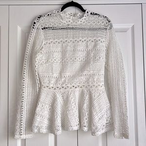 Vici white woven blouse